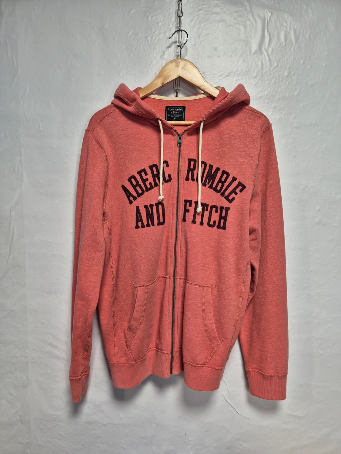 아베크롬비 대장급 자몽핑크 후드집업 M사이즈(상태A급) 상품이미지1