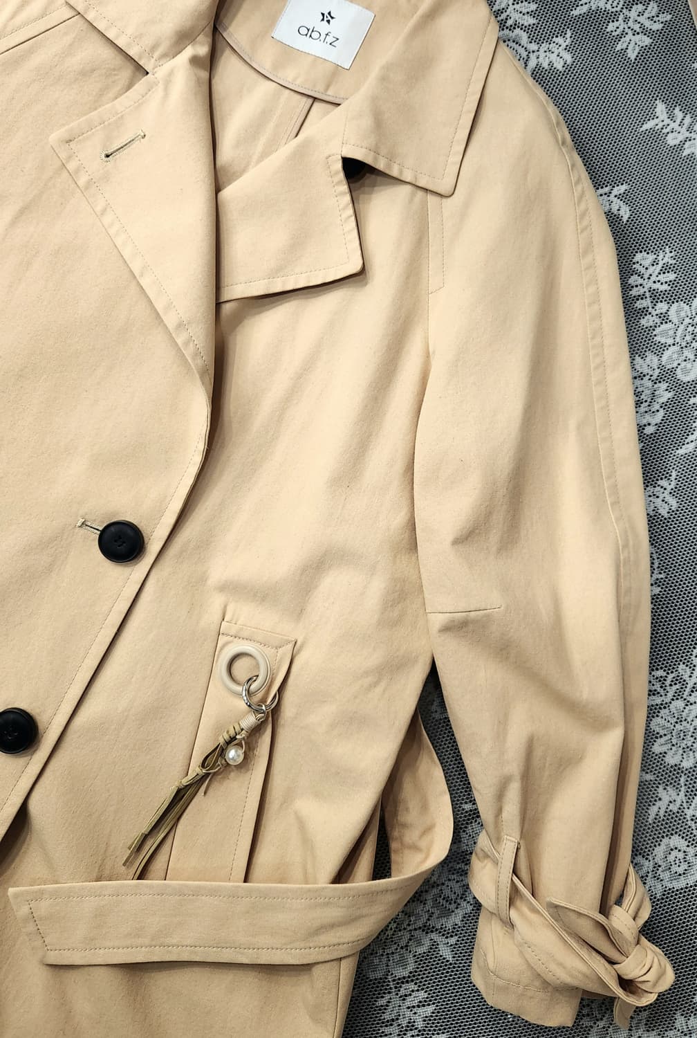 (새상품)ab.f.z 루즈핏 더블 트렌치코트M 상품이미지5