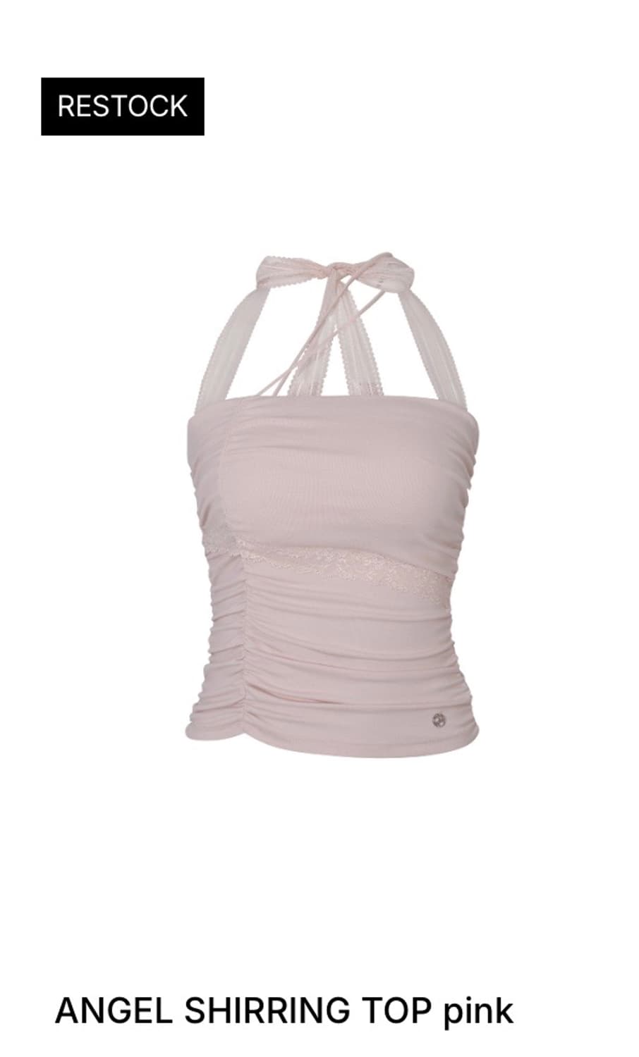 페인오어플레져 엔젤 셔링 탑 핑크 M 상품이미지1