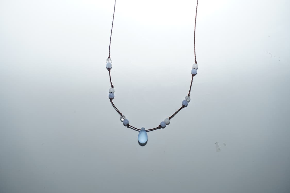 Blue lace necklace 블루레이스 비즈 목걸이 상품이미지2
