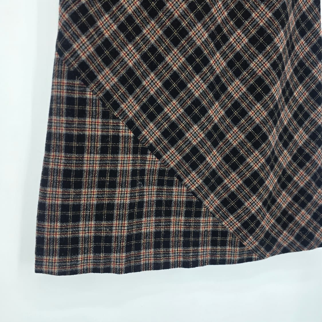 일본빈티지 체크 롱롱 스커트 25" 상품이미지2