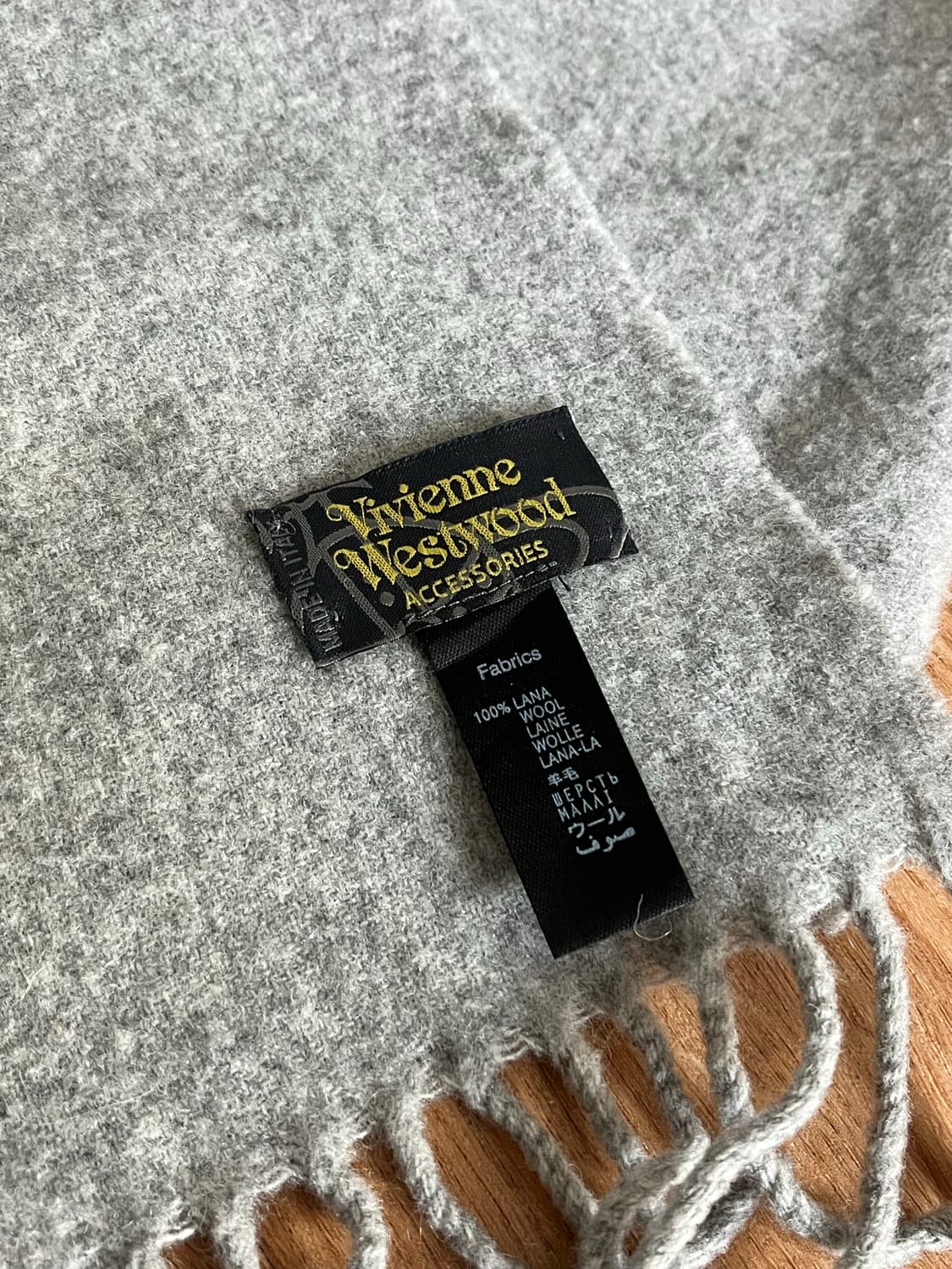 비비안웨스트우드 목도리 그레이 울 머플러 빈티지 메이드인이태리 상품이미지4
