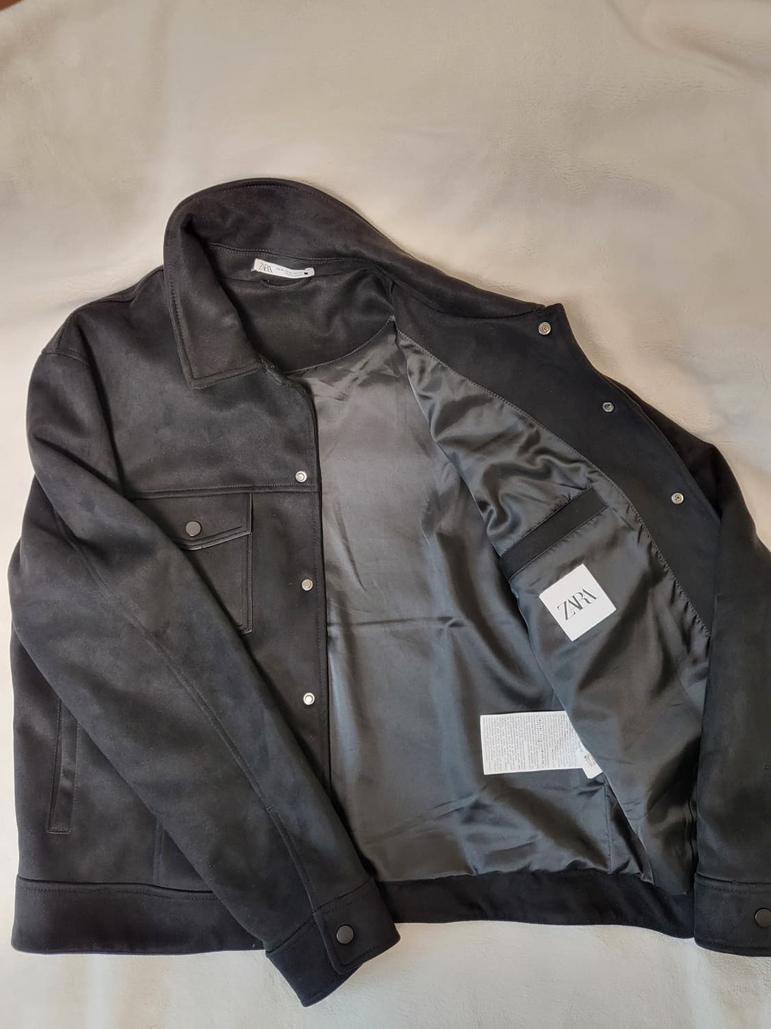 자라 블랙 스웨이드 트러커 자켓 상품이미지2