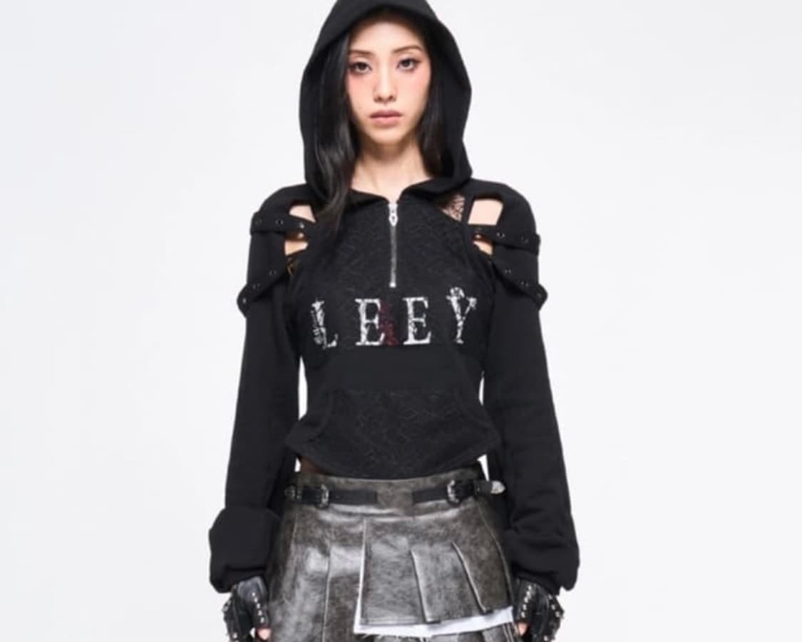 새상품)YEEL 매쉬 슬릿 후디탑 상품이미지1