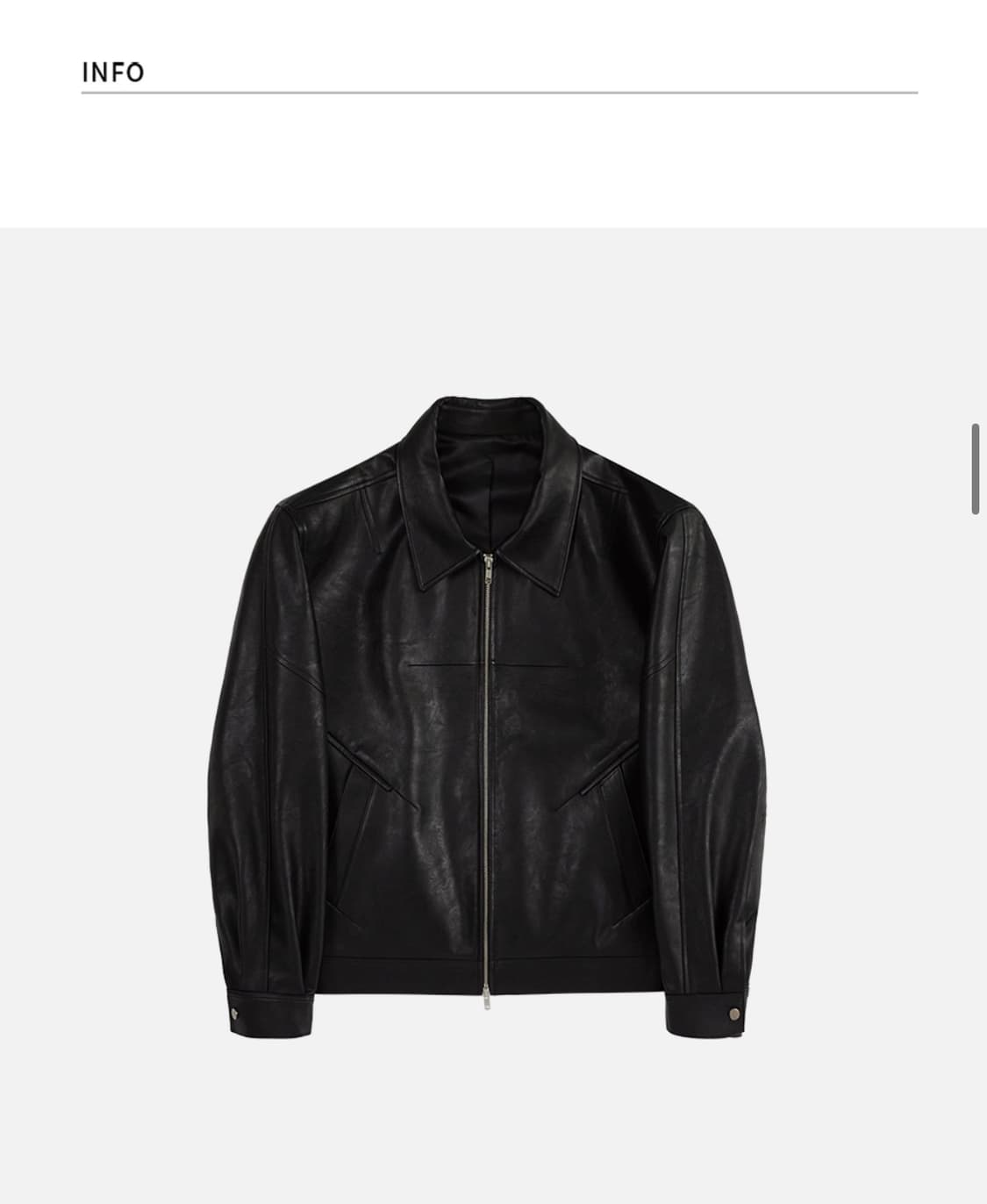 (XL) 드로우핏 [서강준PICK]인시전 레더 블루종 자켓 [BLACK] 상품이미지7