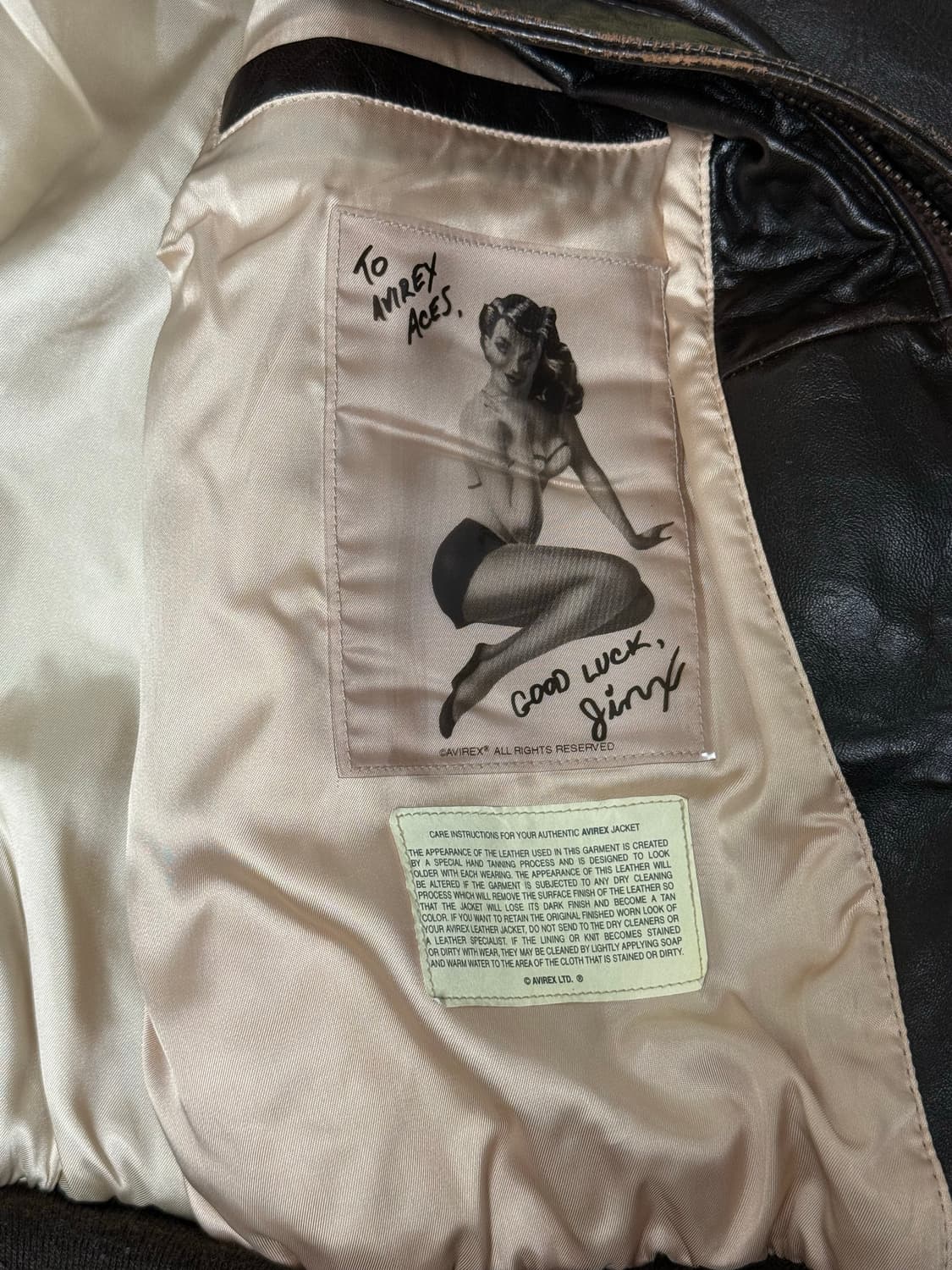 [XL] 80's USA 아비렉스 a-2 레더자켓 상품이미지4