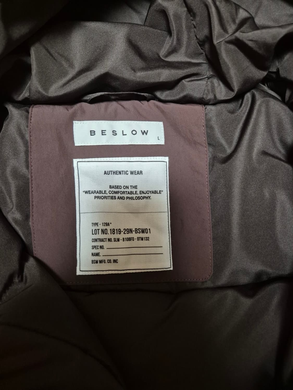 비슬로우 OVERSIZED M65 HOOD SHORT DOWN PARKA 상품이미지1