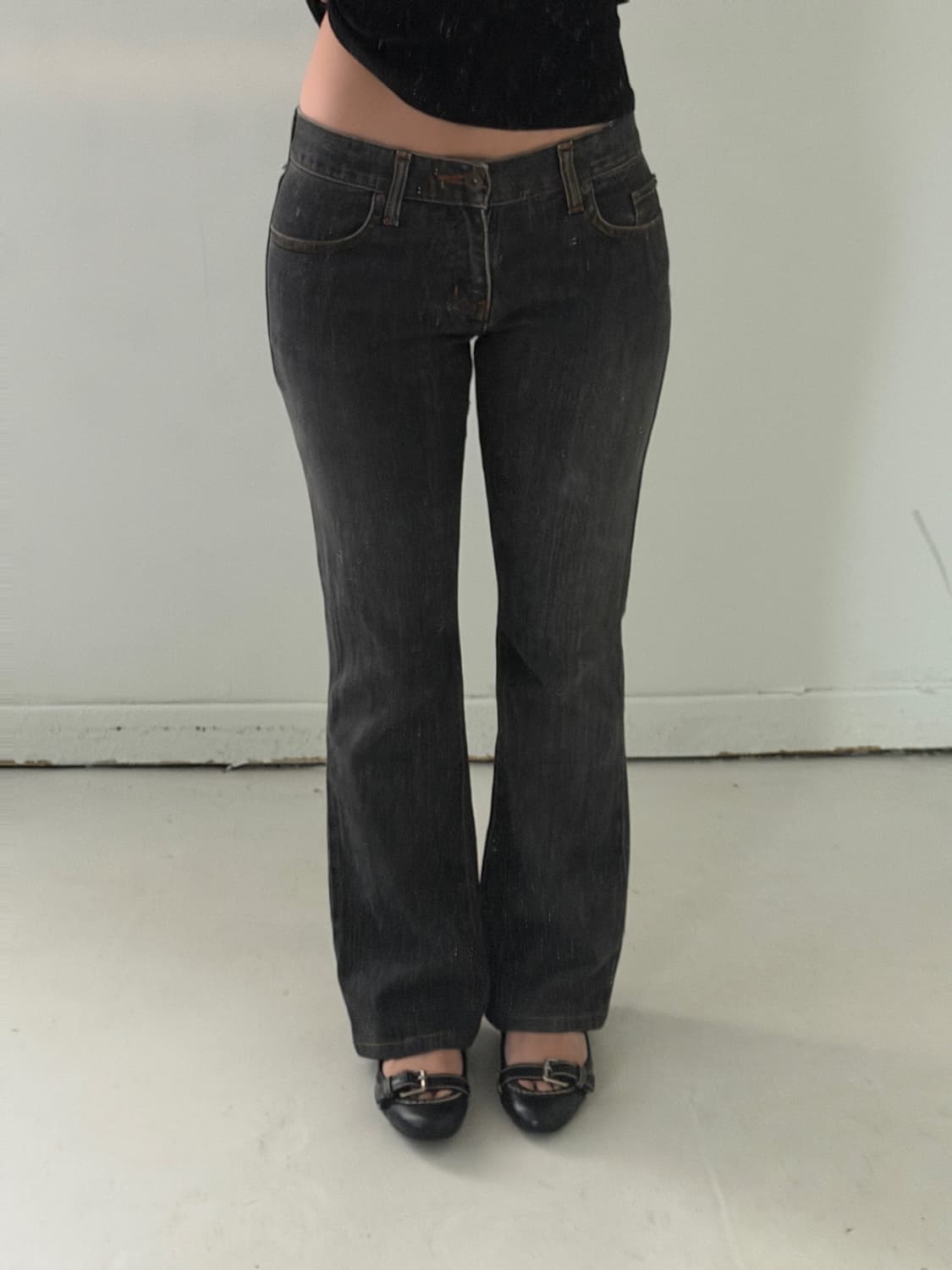 일본빈티지 로우라이즈 부츠컷 데님 상품이미지2