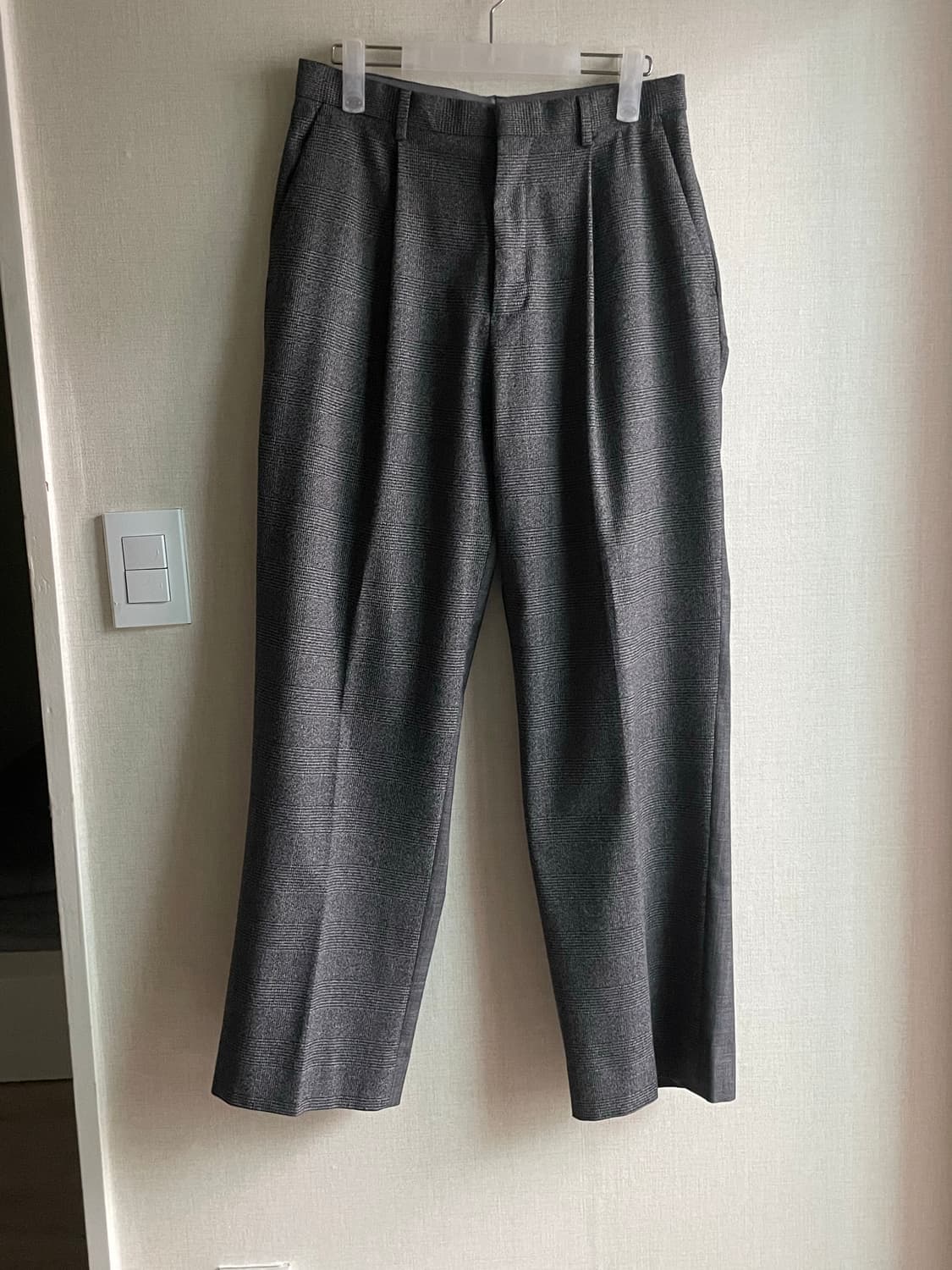 자라(ZARA) 더블페이스 체크 슬랙스 30 상품이미지1