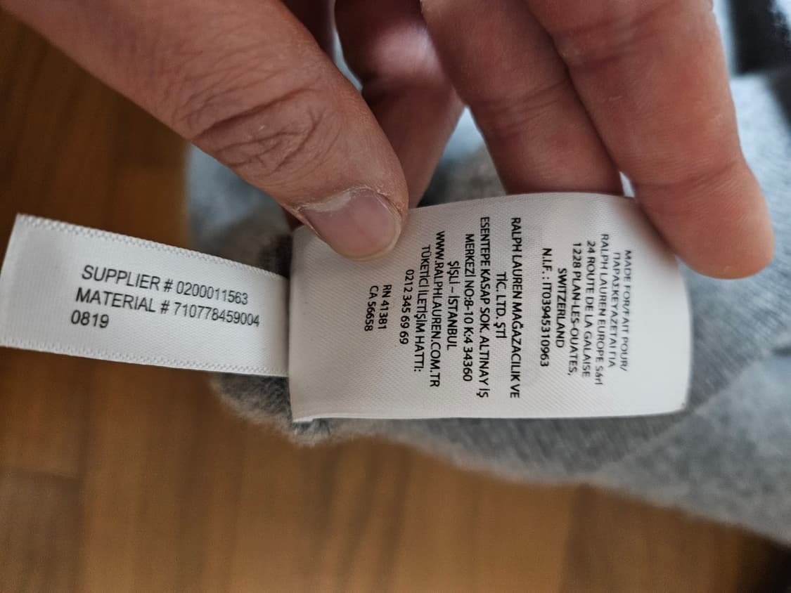 폴로 캐시미어 그레이 니트 XL 상품이미지3