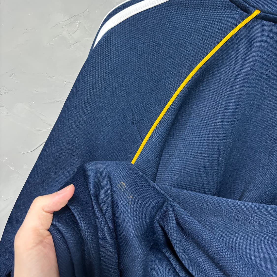 아디다스 슈퍼스타 져지 트랙탑 네이비 노랑 상품이미지4