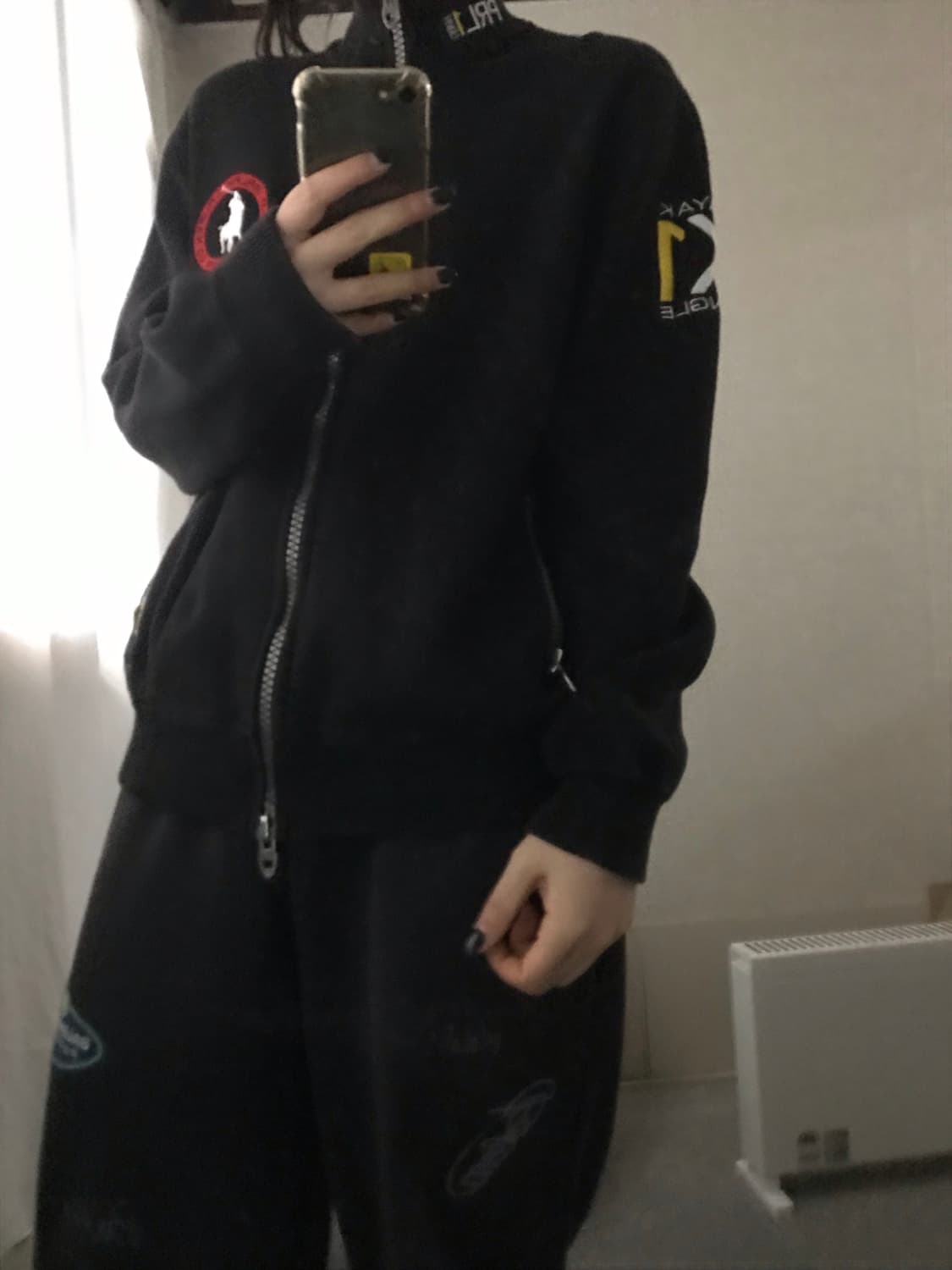 폴로 블랙 빅포니 레이싱 니트집업 상품이미지1