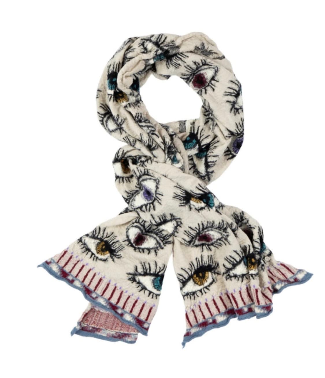 캐피탈 펠티드 울 스피크이지 해피 스카프 컬러풀 키나리 상품이미지2