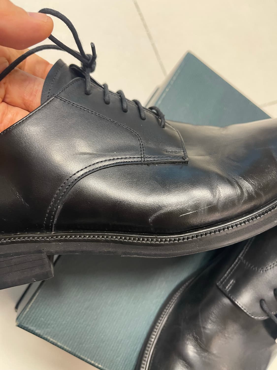 수제화 브랜드 오뷔제(OVJE) 더비 비브람창 블랙 280 상품이미지5