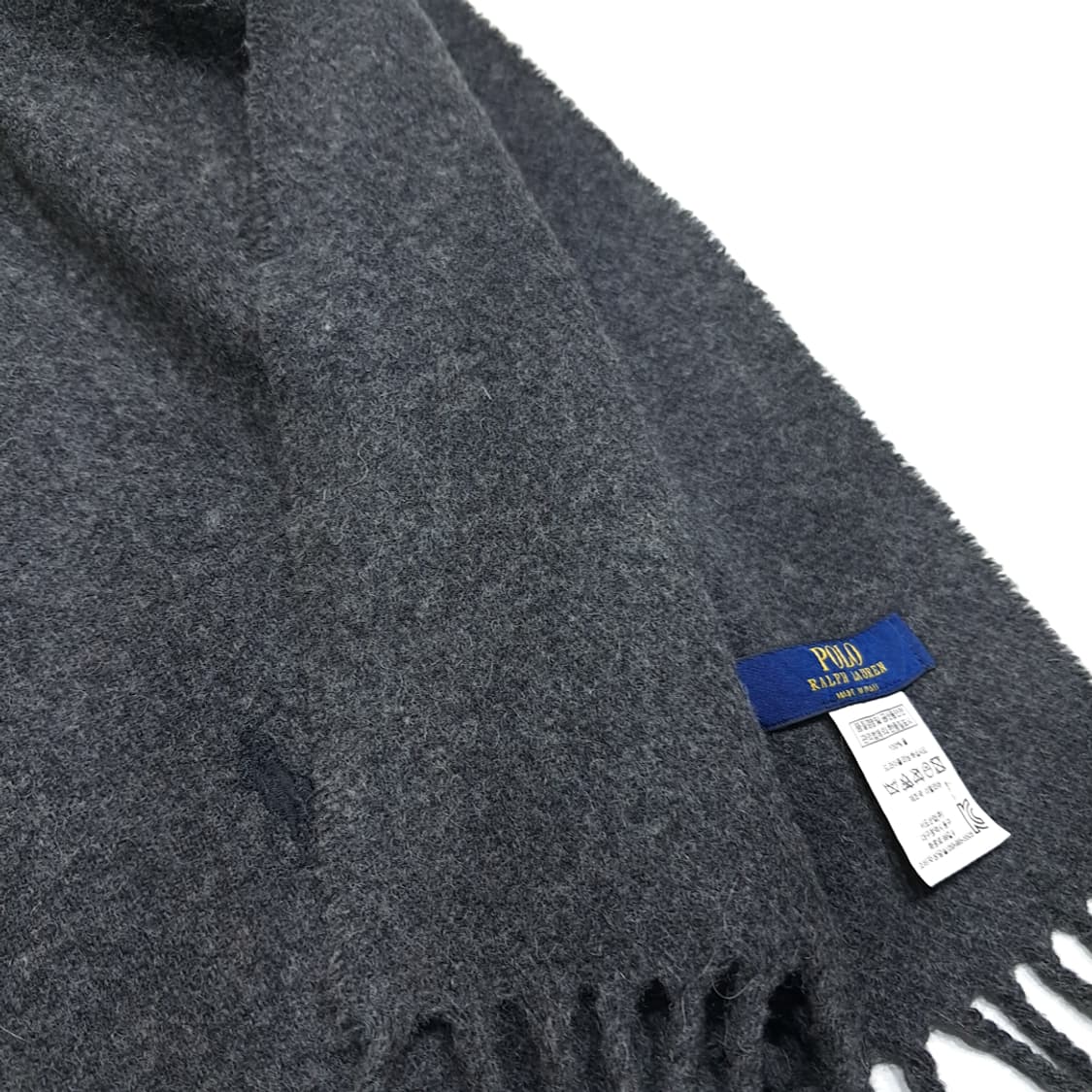 MX607 폴로 00s 이태리판 울 스트라이프 차콜그레이 머플러목도리 상품이미지4