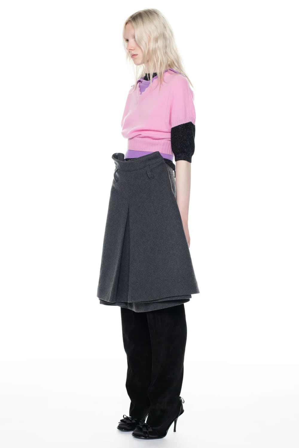 [S]어거스트 바론 All-in 25fw TRIPLE 레이어트 니트/핑크 상품이미지5