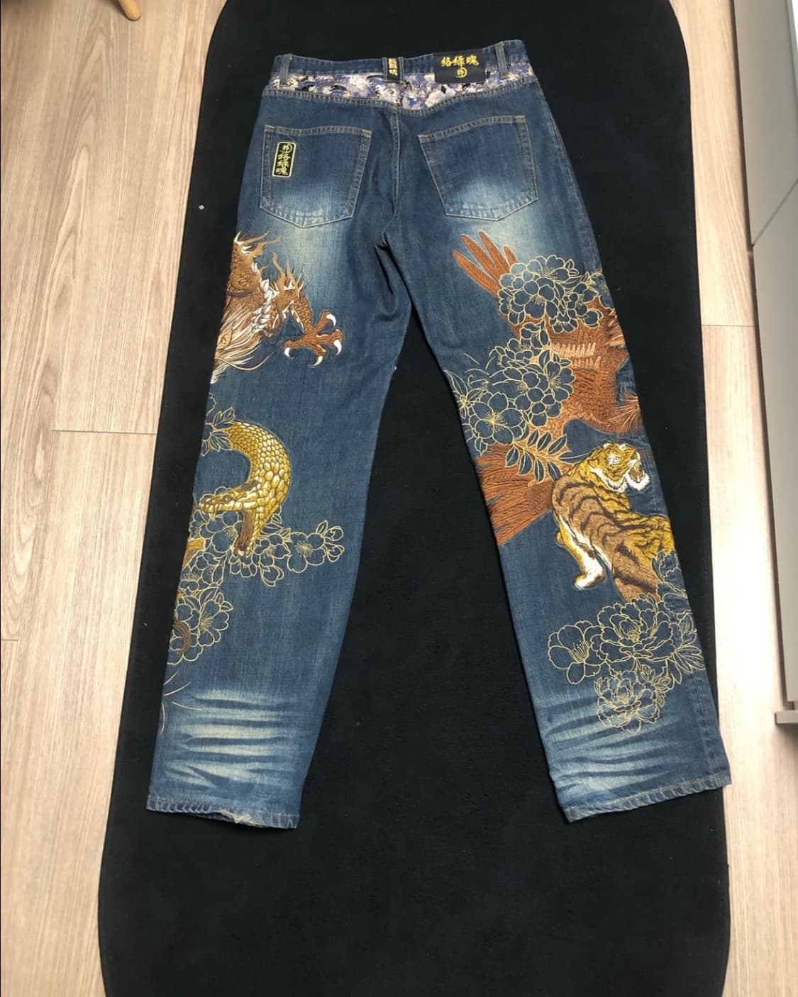 카라쿠리 타마시 사신수 자수 34 size 팬츠 상품이미지2