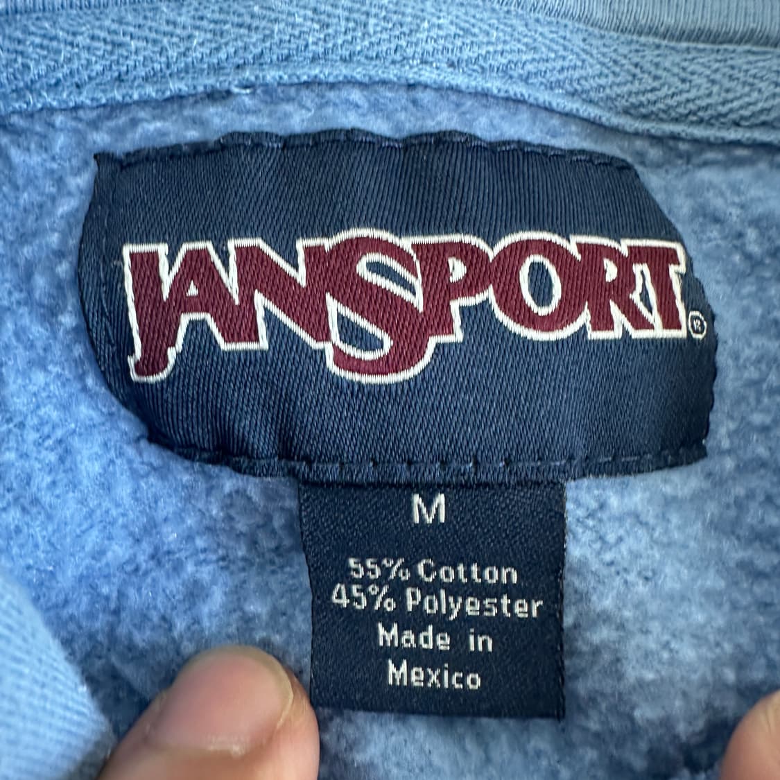 Jansport 잔스포츠 라벤버 블루 컬럼비아 유니벌시티 후드티 상품이미지5
