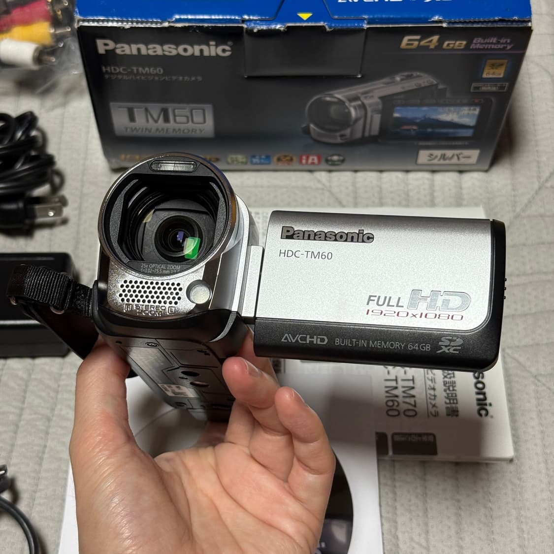 풀박스 미품 Panasonic HDC-TM60 파나소닉 빈티지캠코더 디카 상품이미지7