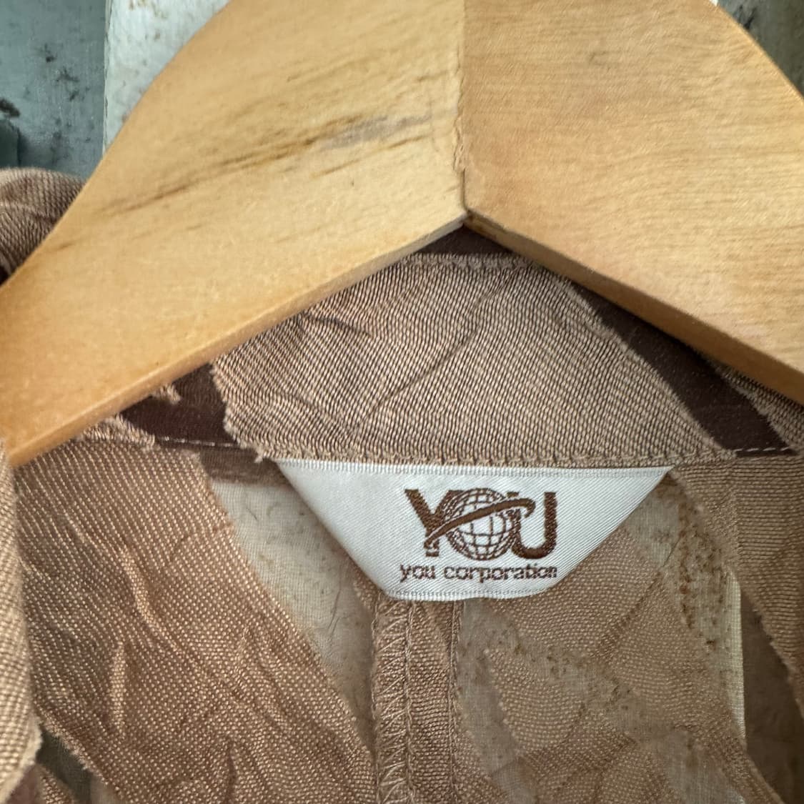 VTG JPN 우드 망사 패턴 셔츠 상품이미지8