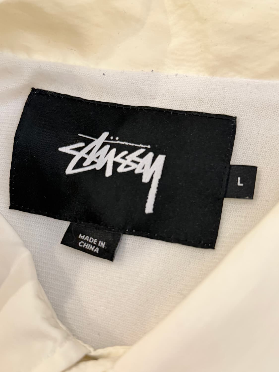 스투시 스펠아웃 나일론 코치자켓 화이트 상품이미지7