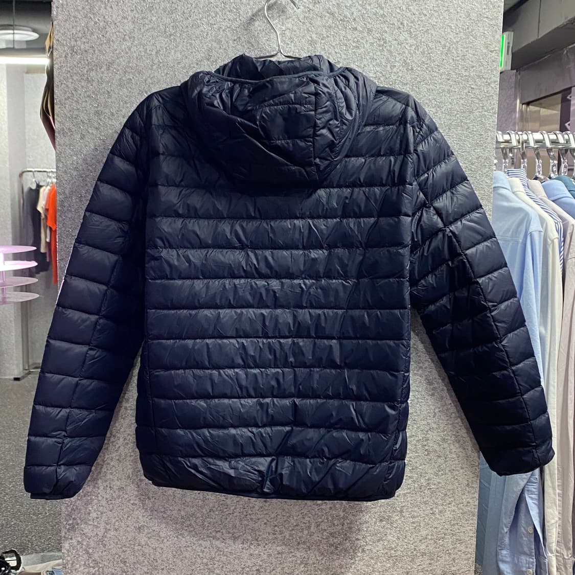 빈티지 네이비 후디 경량패딩 B3454 상품이미지4