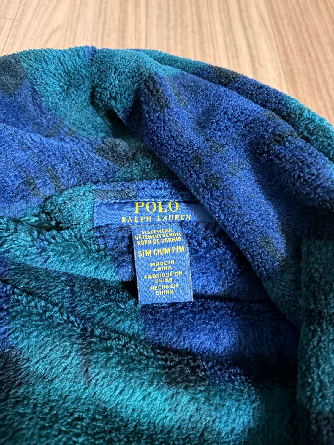 폴로랄프로렌 숄카라 마이크로파이버 타탄체크 가운 로브 상품이미지3