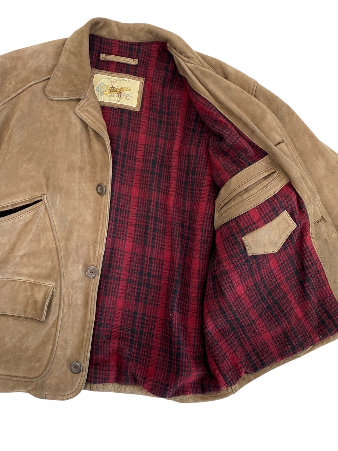 8-90's 쉐비뇽 소가죽 헌팅 자켓 상품이미지7