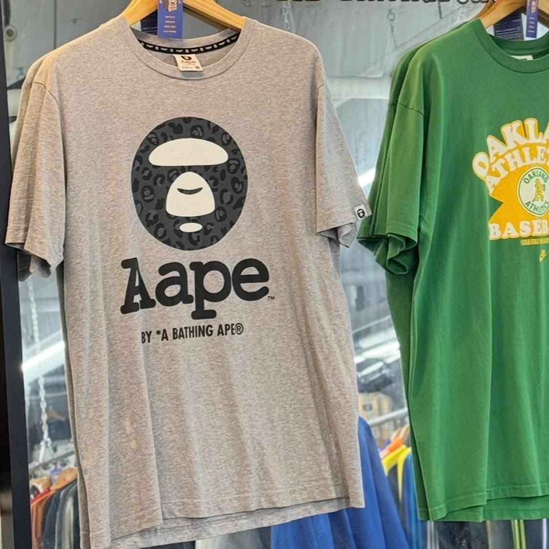 베이프 레오파드 빅로고 반팔 티셔츠 (L) 상품이미지9