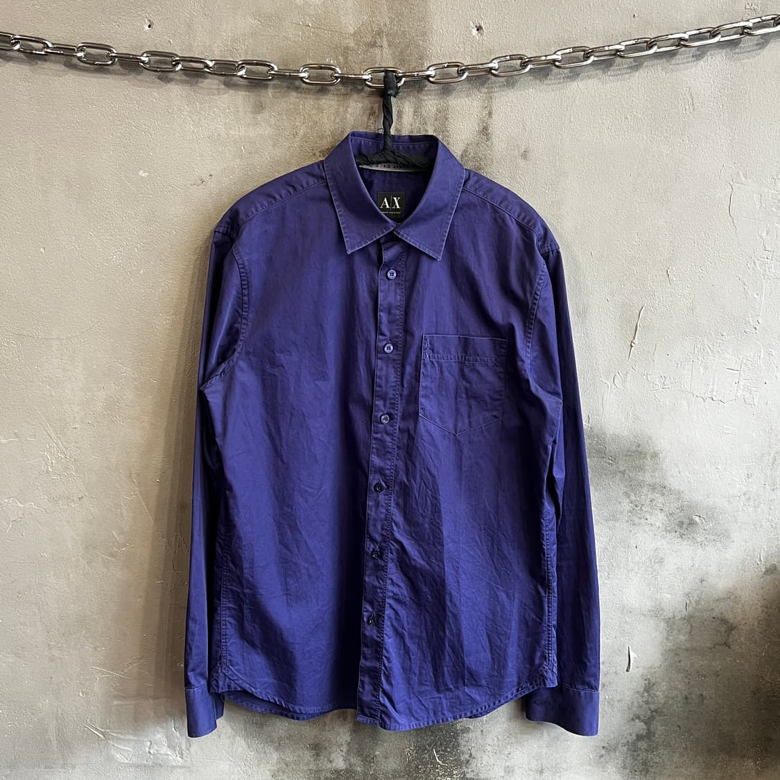아르마니 익스체인지 퍼플 버튼업 셔츠 상품이미지1