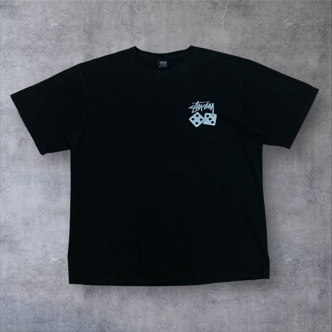 스투시 다이스 빅로고 블랙 반팔티 상품이미지2