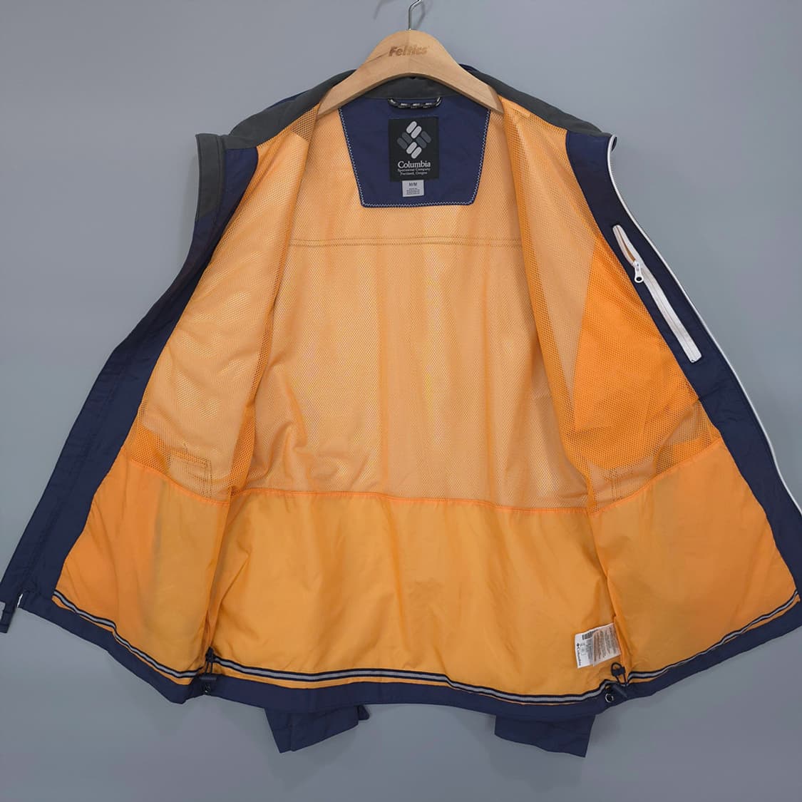 컬럼비아 Columbia 로고 자수 바람막이 자켓 네이비 M 상품이미지7