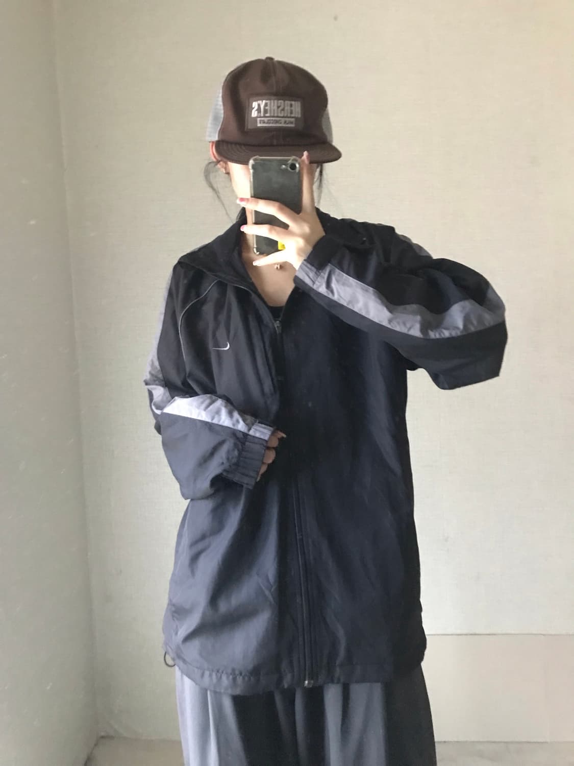 나이키 블랙 오버핏 바람막이 상품이미지5