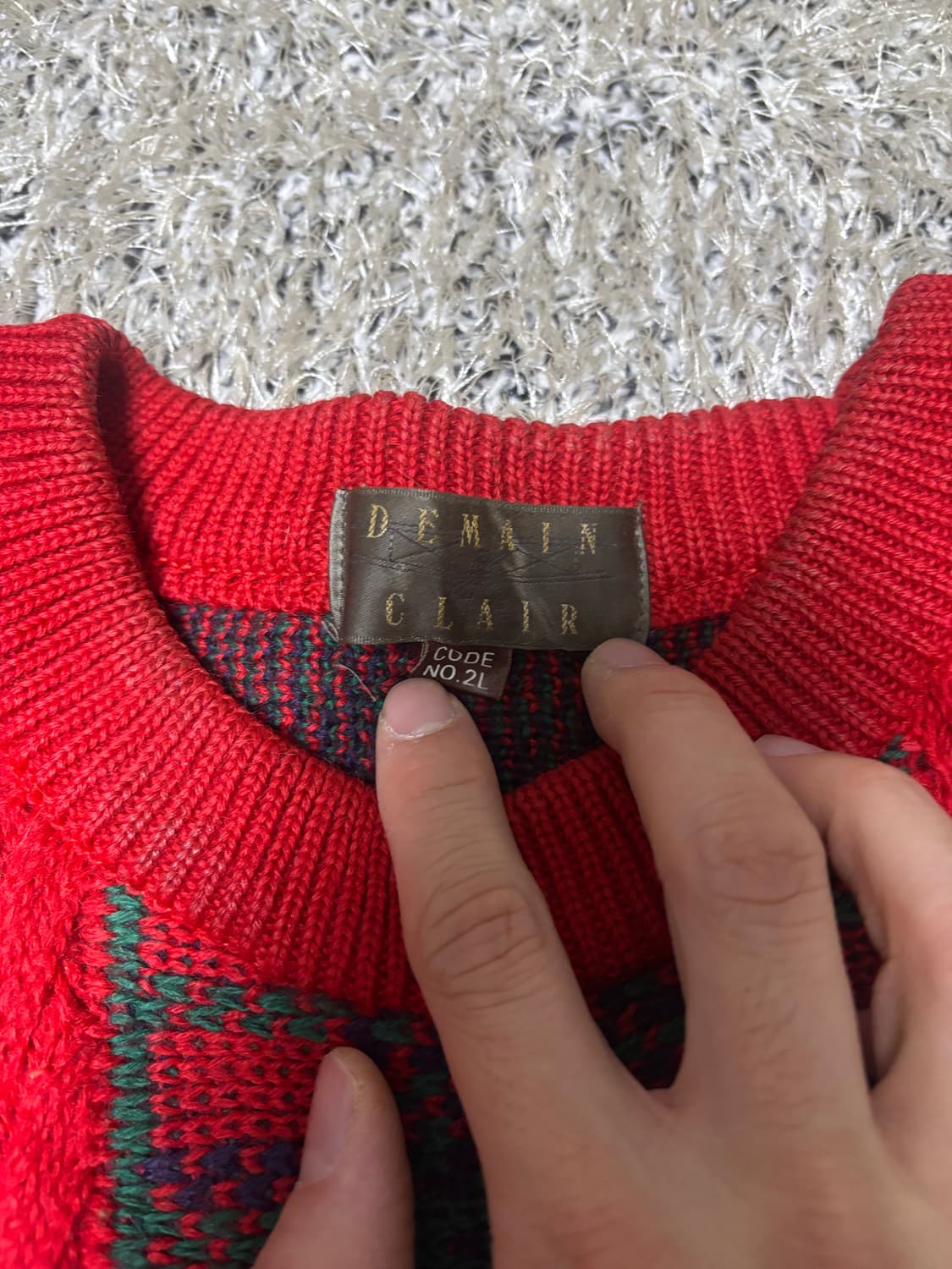 일본판 DEMAIN CLAIR 울 니트 사이즈 105-110 상품이미지4