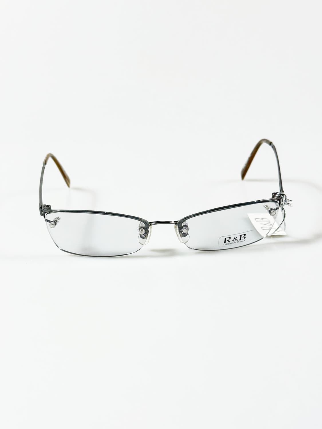 R&B EYEWEAR 반무테 스퀘어 메탈 프레임 빈티지 안경 상품이미지3