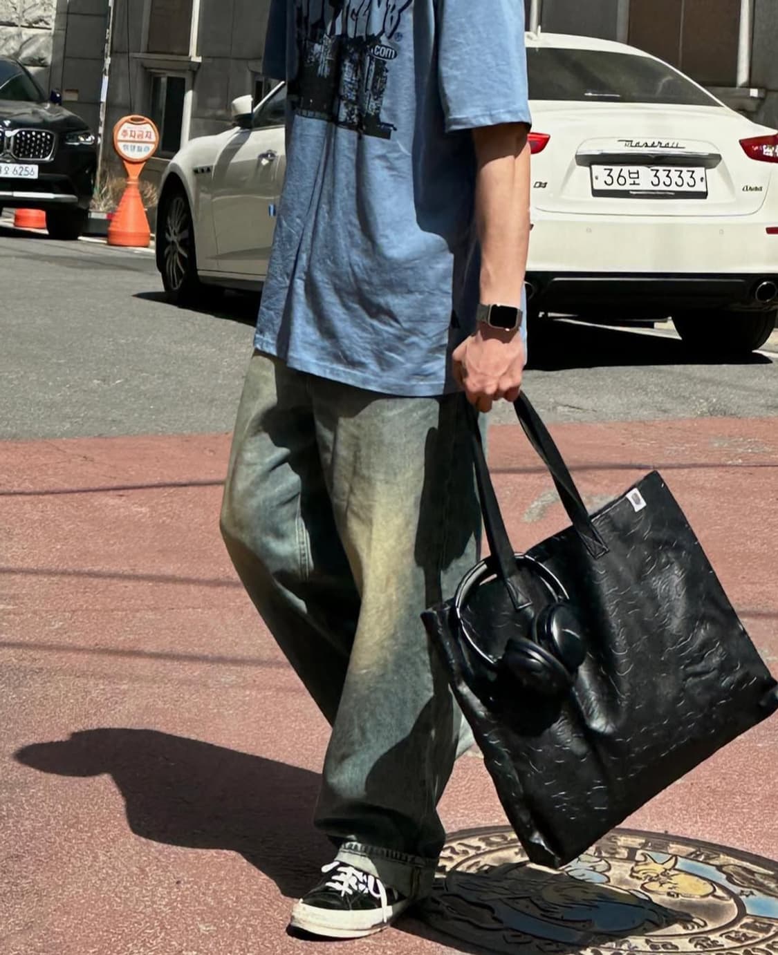 베이프 가방 가죽 숄더백 토트백 새상품 정품 상품이미지1