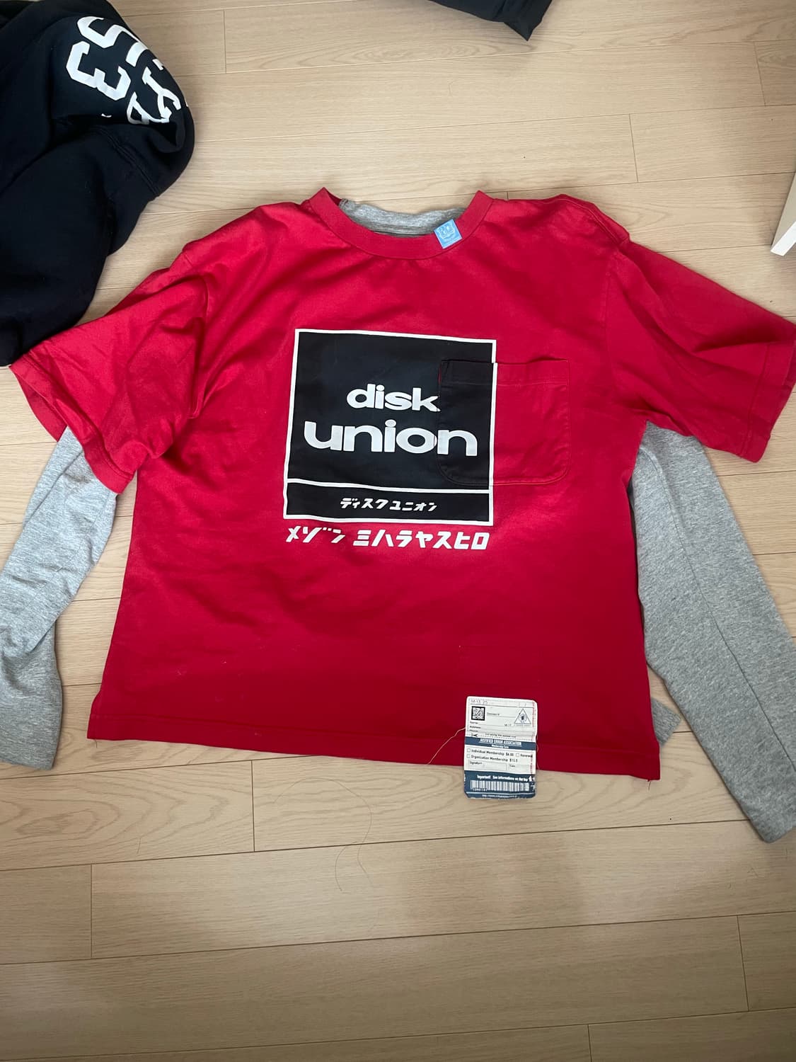 Mihara yasuhiro 레이어드 티셔츠 상품이미지1