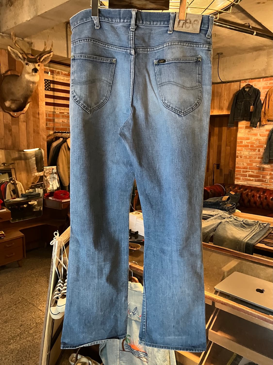80s USA 빈티지 LEE 리 라이더스 부츠컷 데님 팬츠 상품이미지5