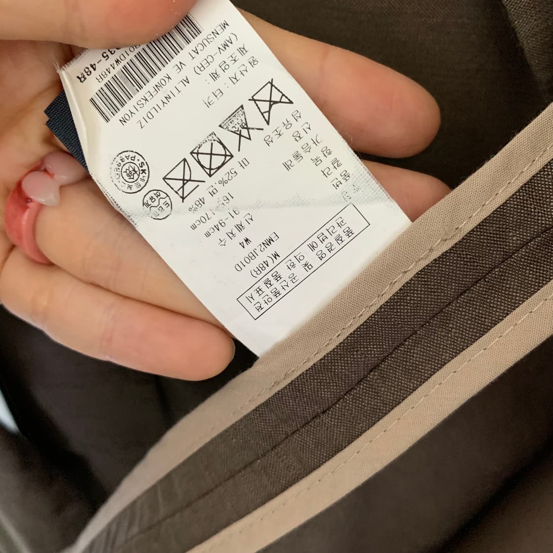 타미힐피거 브라운 린넨 혼용 블레이저 여름 자켓 남녀공용 상품이미지7