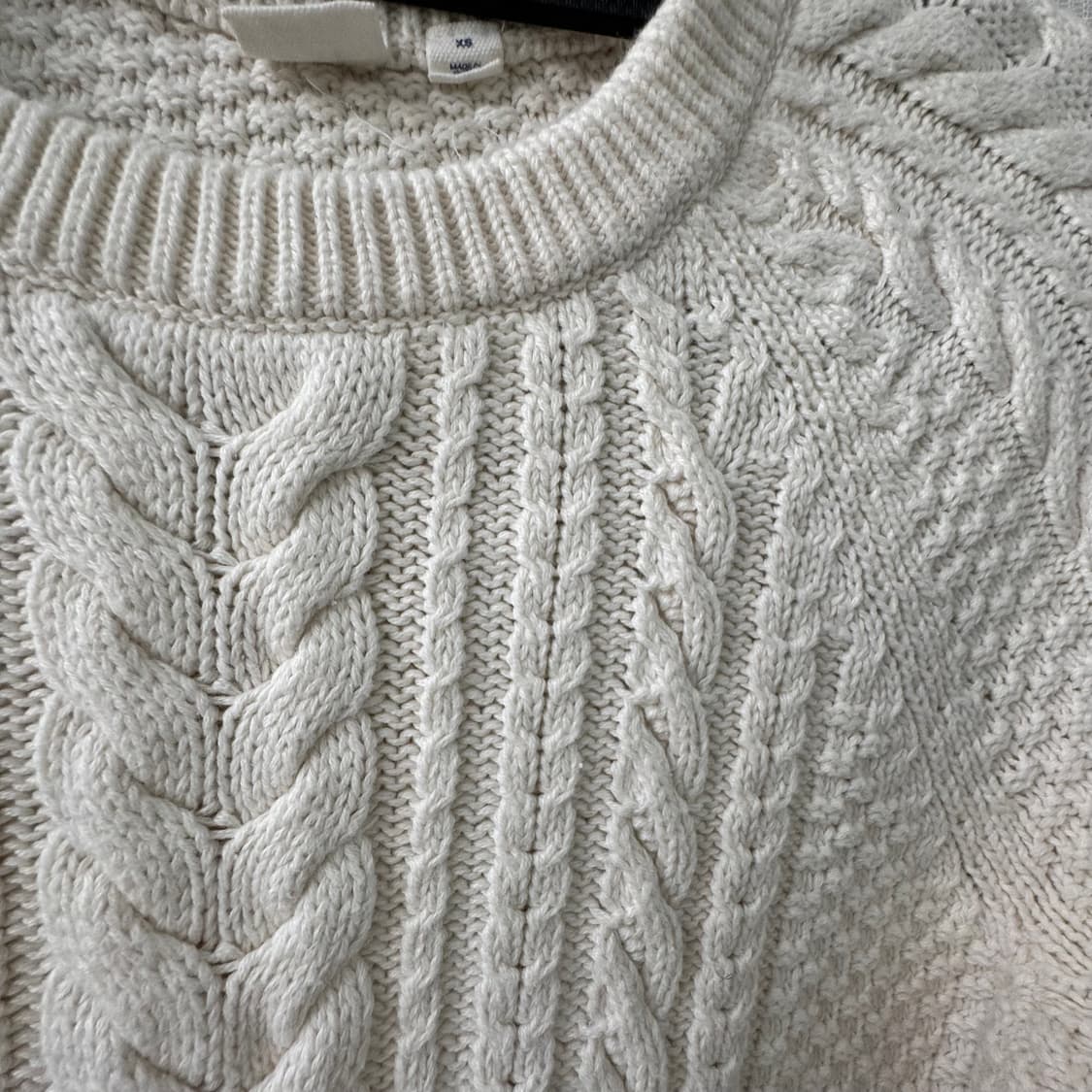 GAP 갭 아이보리 긴팔 케이블 니트 트셔츠 XS 상품이미지6