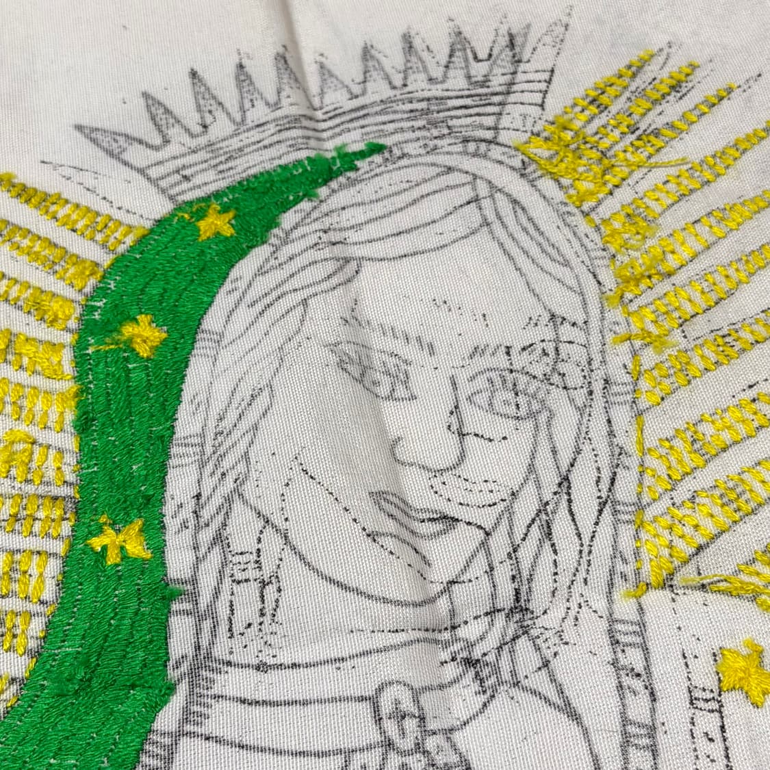 80s 과달루페의 성모 자수 패브릭 상품이미지3