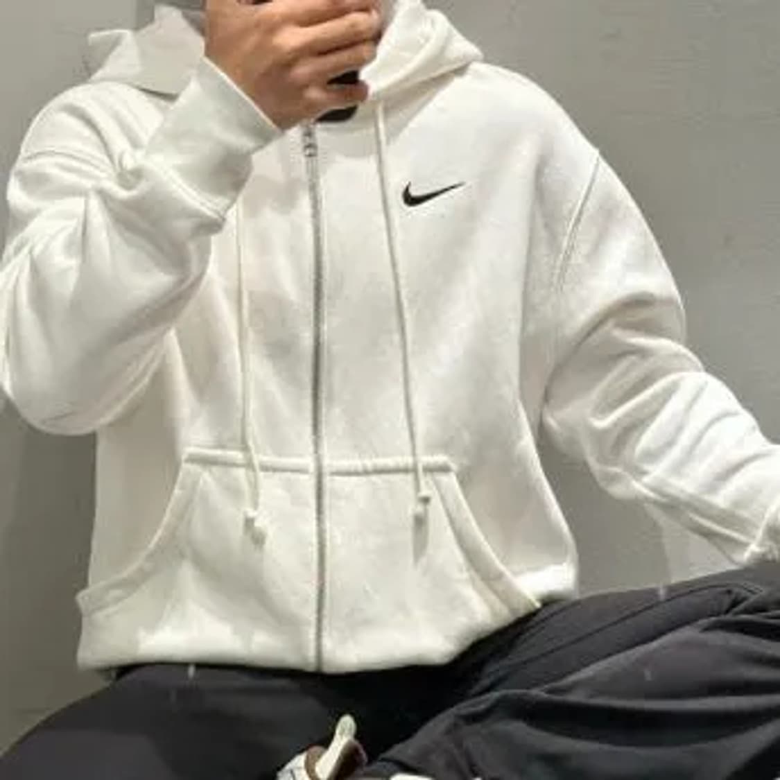 나이키 Nike 스우시 화이트 투웨이 후드집업 상품이미지7