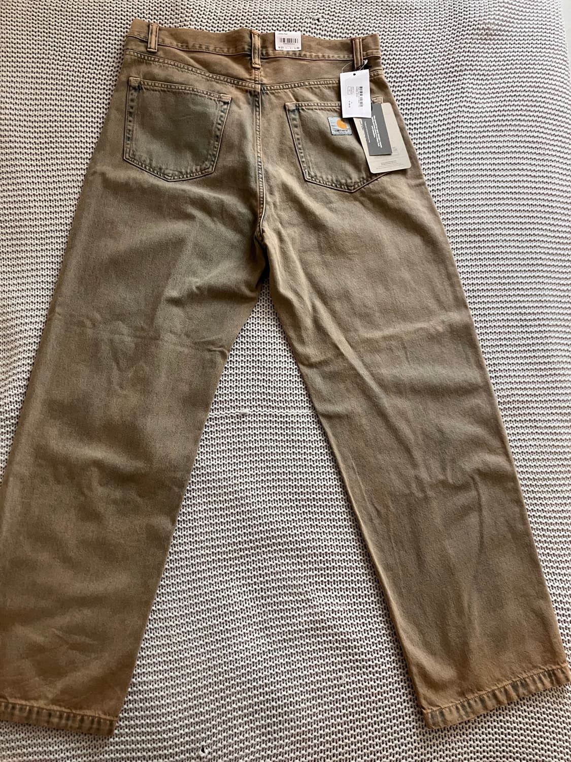 칼하트 WIP 랜든 팬츠 블루 레더 가먼트 다이드 상품이미지2