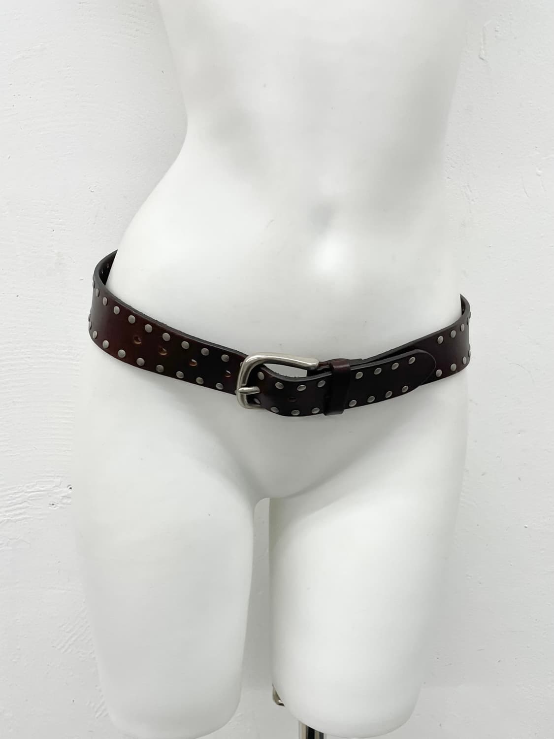 리얼레더 스터드 버클 벨트 상품이미지2