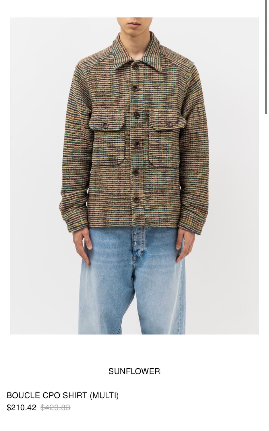 SUNFLOWER BOUCLE CPO SHIRT 상품이미지4