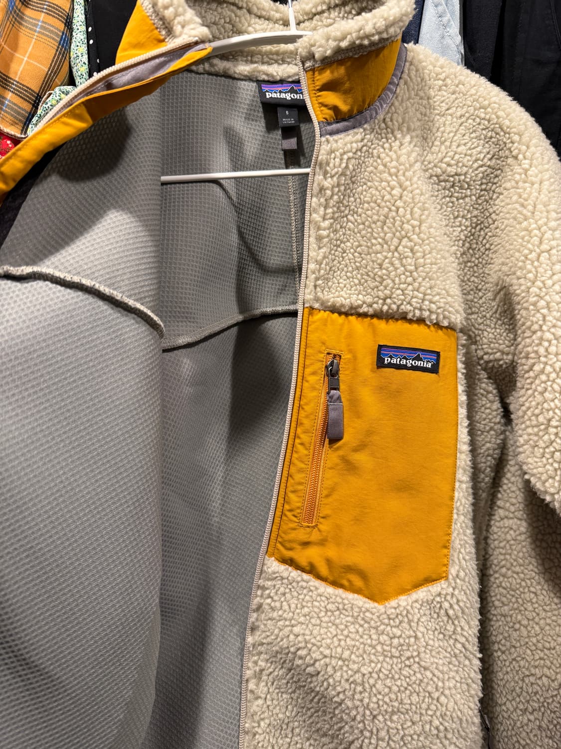 파타고니아 레트로X 플리스(후리스) 펠리컨 골드 S 상품이미지5