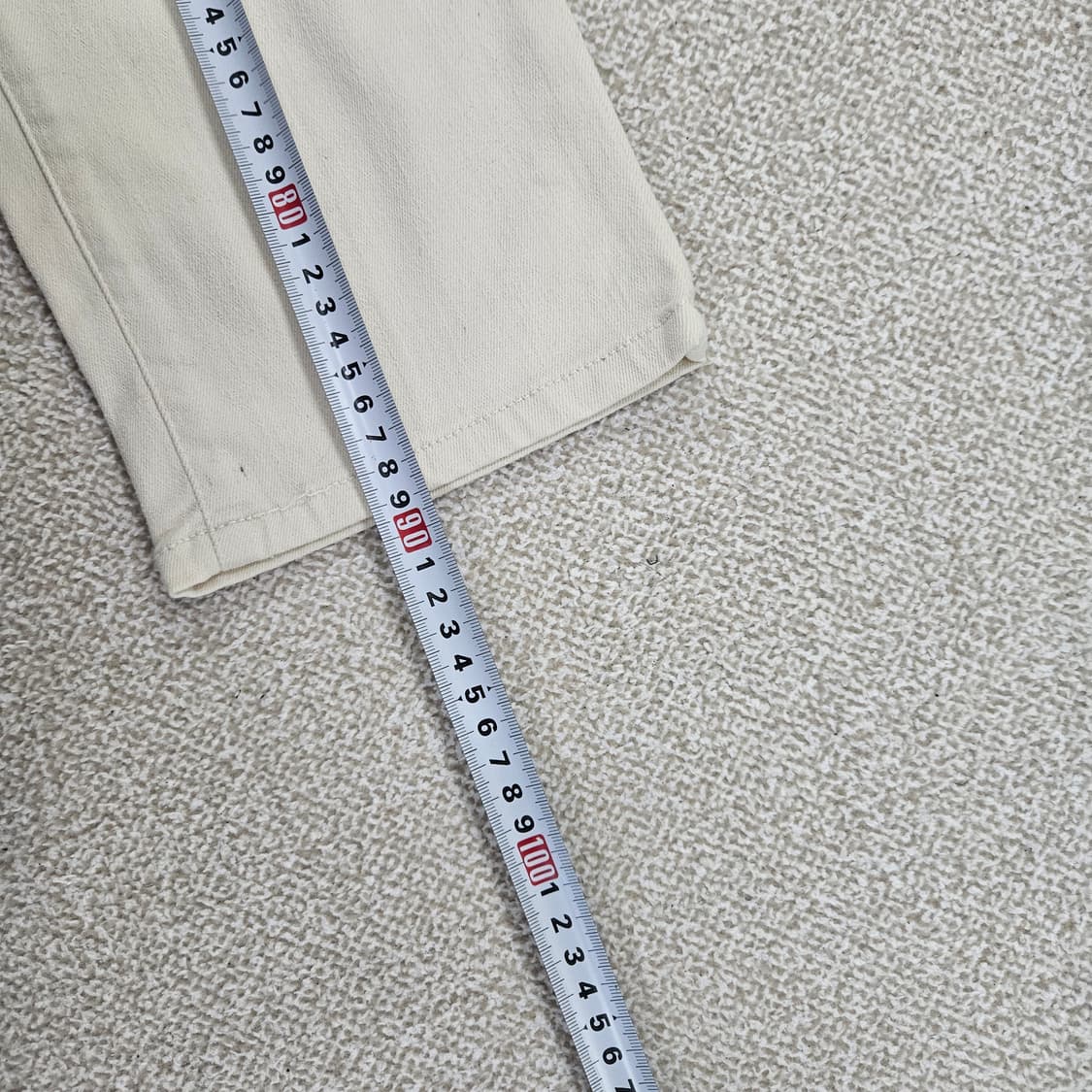 [28] 게스 아이보리 부츠컷 데님 면 팬츠 바지 1210J1 상품이미지9