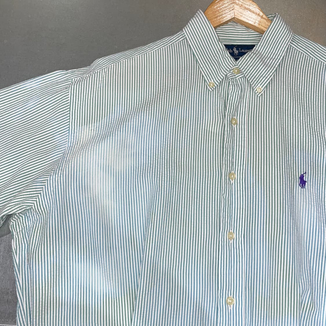 (L) POLO 폴로 랄프로렌 스트라이프 반팔 셔츠 상품이미지4