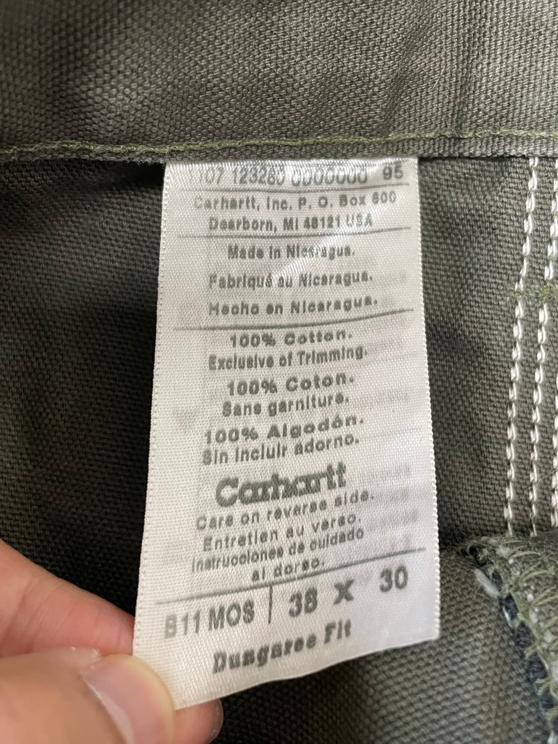 07‘ Carhartt B11 mos 카펜터팬츠 모스그린 칼하트 상품이미지6