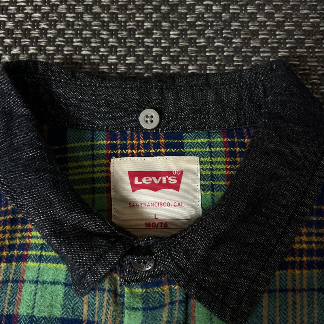 리바이스 멀티 믹스드 컬러 면 데님 셔츠 L 상품이미지4